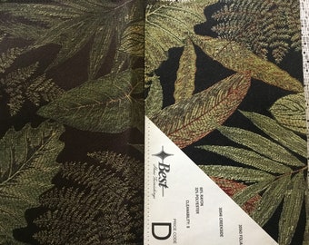 A set of 2 upholstery samples: Leaves