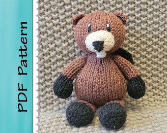 Cute Knitted Beaver PDF Pattern Only