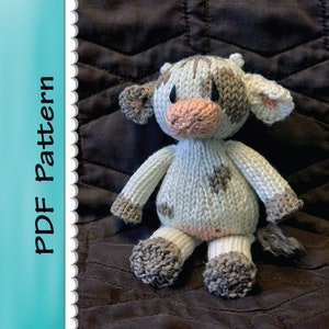 Cute Knitted Cow PDF Pattern Only