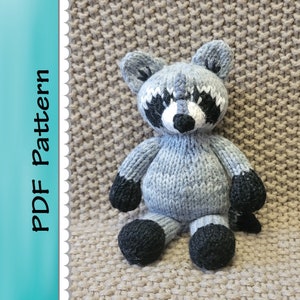 Cute Knitted Raccoon PDF Pattern Only