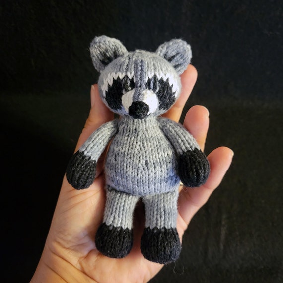 NKNIT ンニット　raccoon mix skipper KNIT ラクーン Knitted Raccoon Pattern: Intermediate Plush Toy (PDF Download) - Etsy