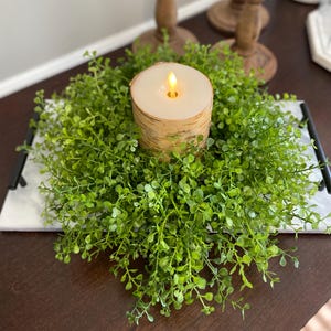 Miniature Eucalyptus Wreath, Mini Wreath for Indoor, Small Year Round Wreath for Kitchen, Candle Ring, Centerpiece Wreath, Greenery Wreath