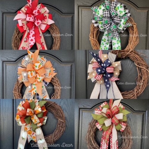 Seasonal Bow Box, Box of Bows, Wreath Bows, shops Subscription, Seasonal Decor, Fall Bow, Spring Bow, Swag Bow, Holiday Bow, Lantern Bow, Bows
