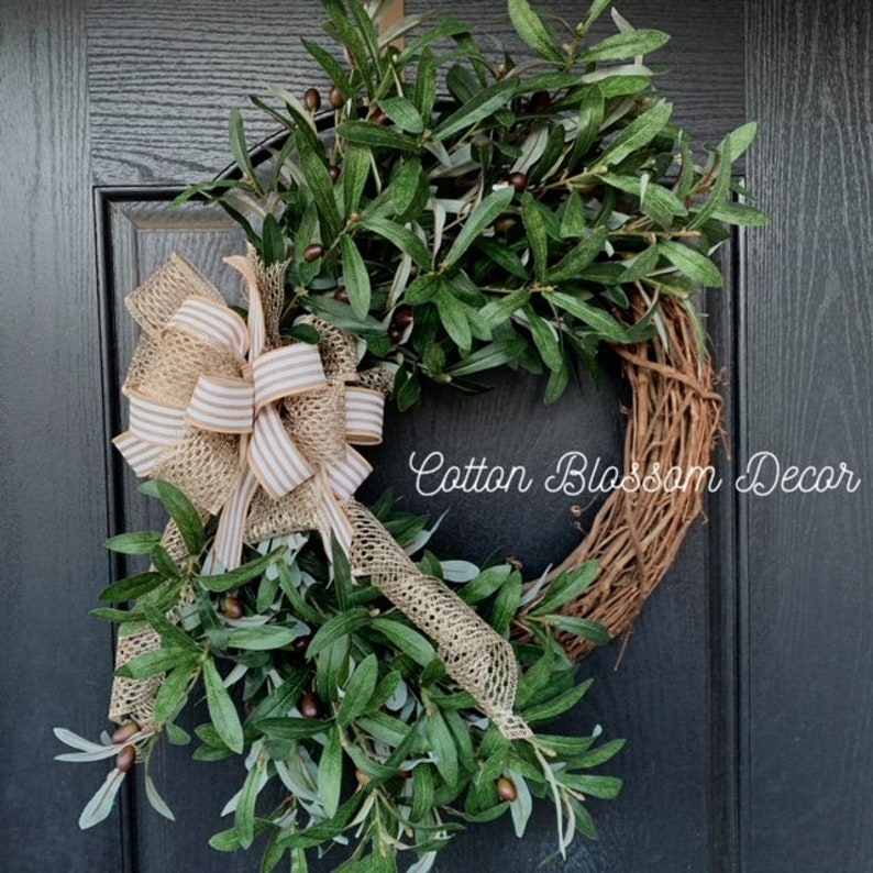 Olive Branch Wreath Greenery Wreath Everyday Wreath Etsy