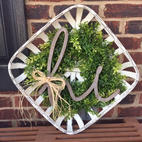 White Washed Basket Tobacco Basket Tobacco Basket With Etsy