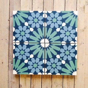 Full Tile Sample: Fizaan Springs Anti Slip Moroccan Patterned Porcelain Wall & Floor Tiles