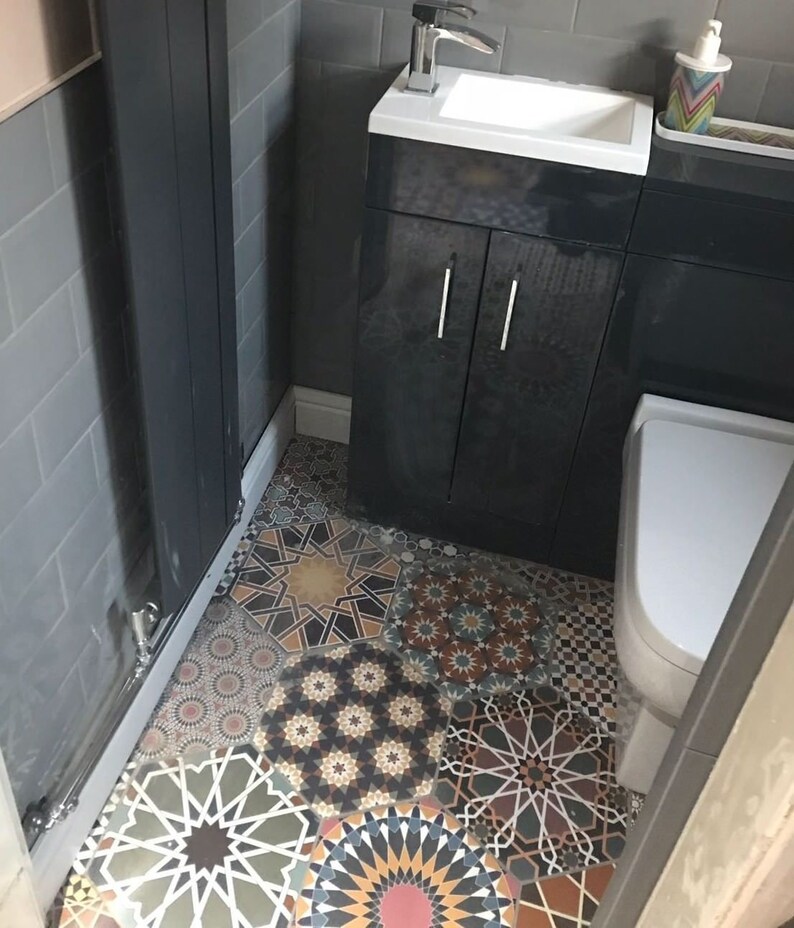 Constantinople Hexagon Moroccan Turkish Patchwork Porcelain image 4