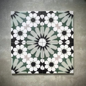 Full Tile Sample: Fizaan Orchard Moroccan Patterned Wall & Floor Tiles