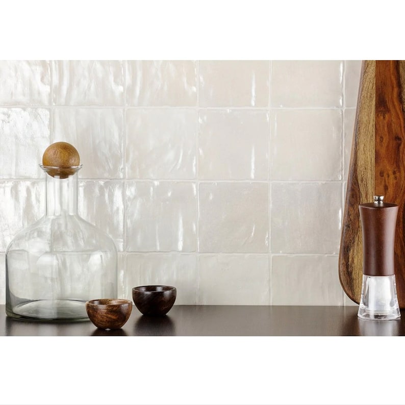 Full Tile Sample Zellige Square Oyster Moroccan Wall Tiles 10 Etsy UK