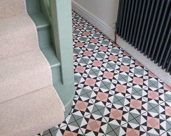 Maison Fern Victorian Pattern Wall & Floor Full Tile Sample 20 x 20cm