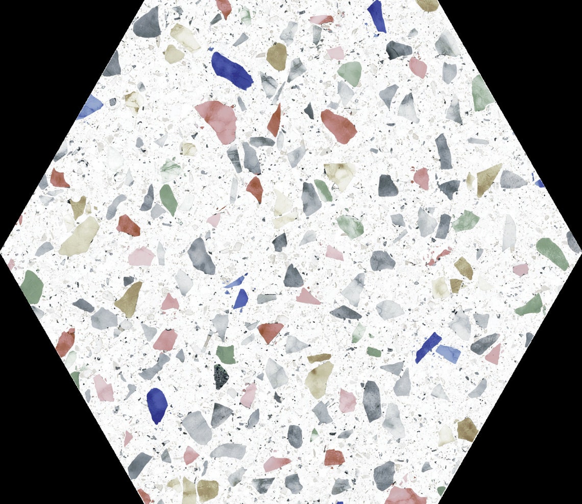 Full Tile Sample Tutti Frutti Hexagon Porcelain Wall & Floor Etsy