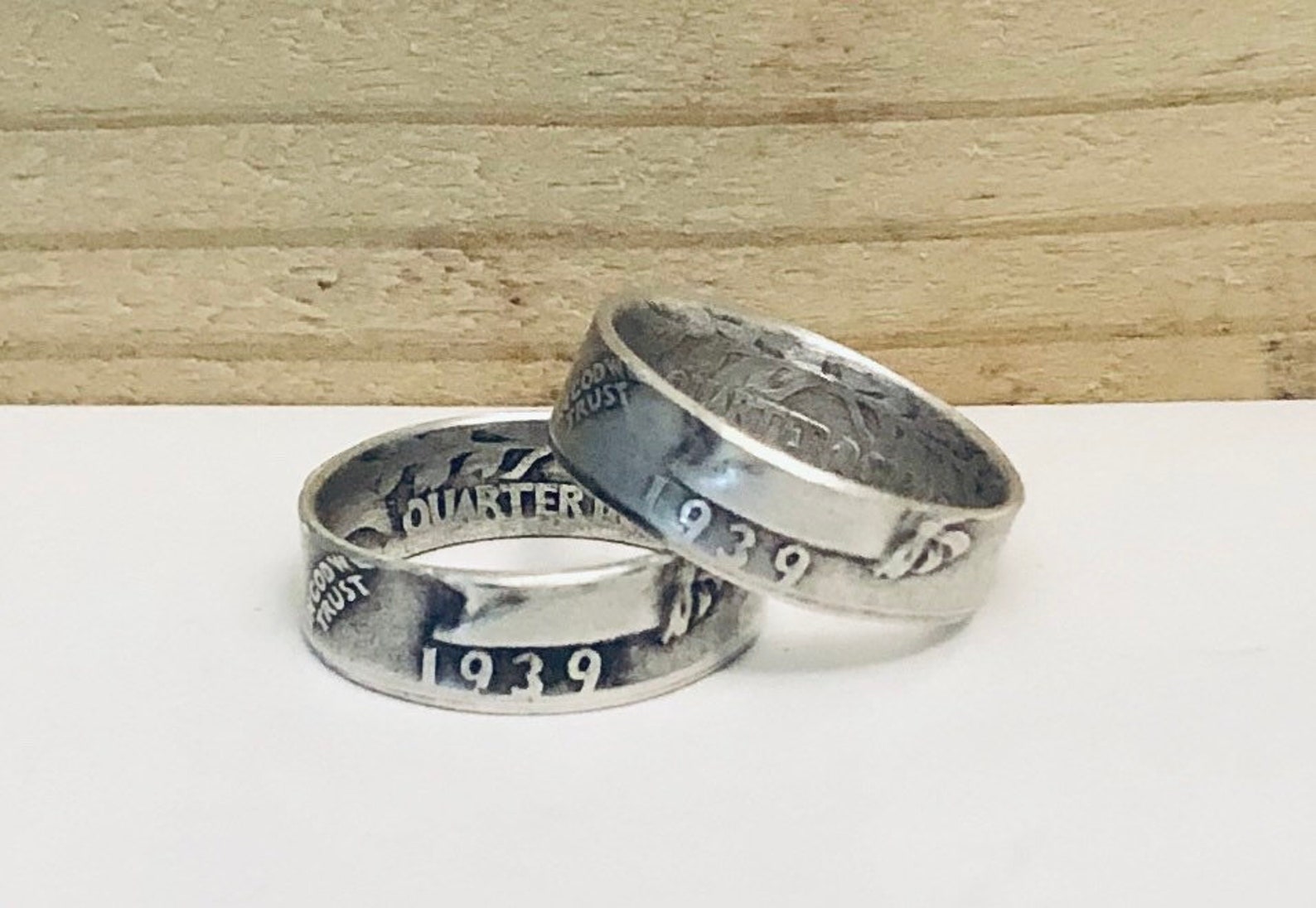 1939 Silver Quarter Ring Etsy