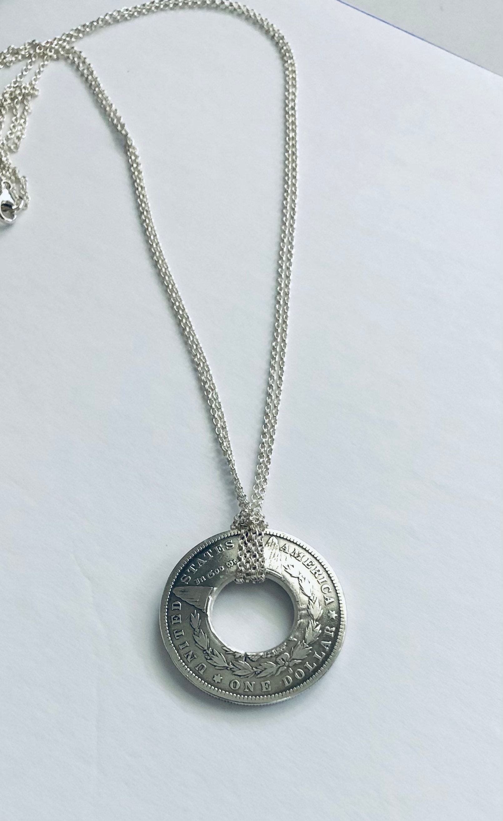 1879 Silver Dollar Necklace Etsy