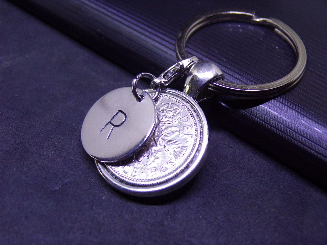 1965 Lucky Sxpence Con Keyrng 60th Brthday Gft Deas For 60 Year - Foto 2