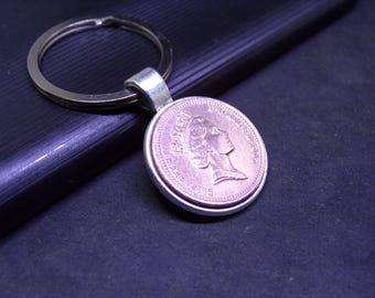 30. Geburtstagsgeschenk 1996 Britische Lucky Penny Münze Schlüsselanhänger Taschenanhänger