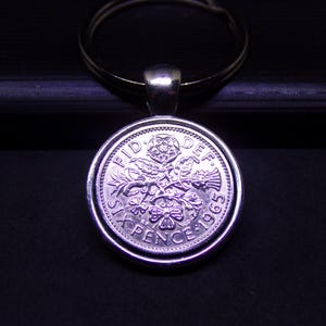 1965 Lucky Sxpence Con Keyrng 60th Brthday Gft Deas For 60 Year - Foto 12