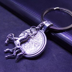 60th Birthday Gifts 1966 Lucky Sixpence Horse Pony Coin Keyring Keychain Bag Charm