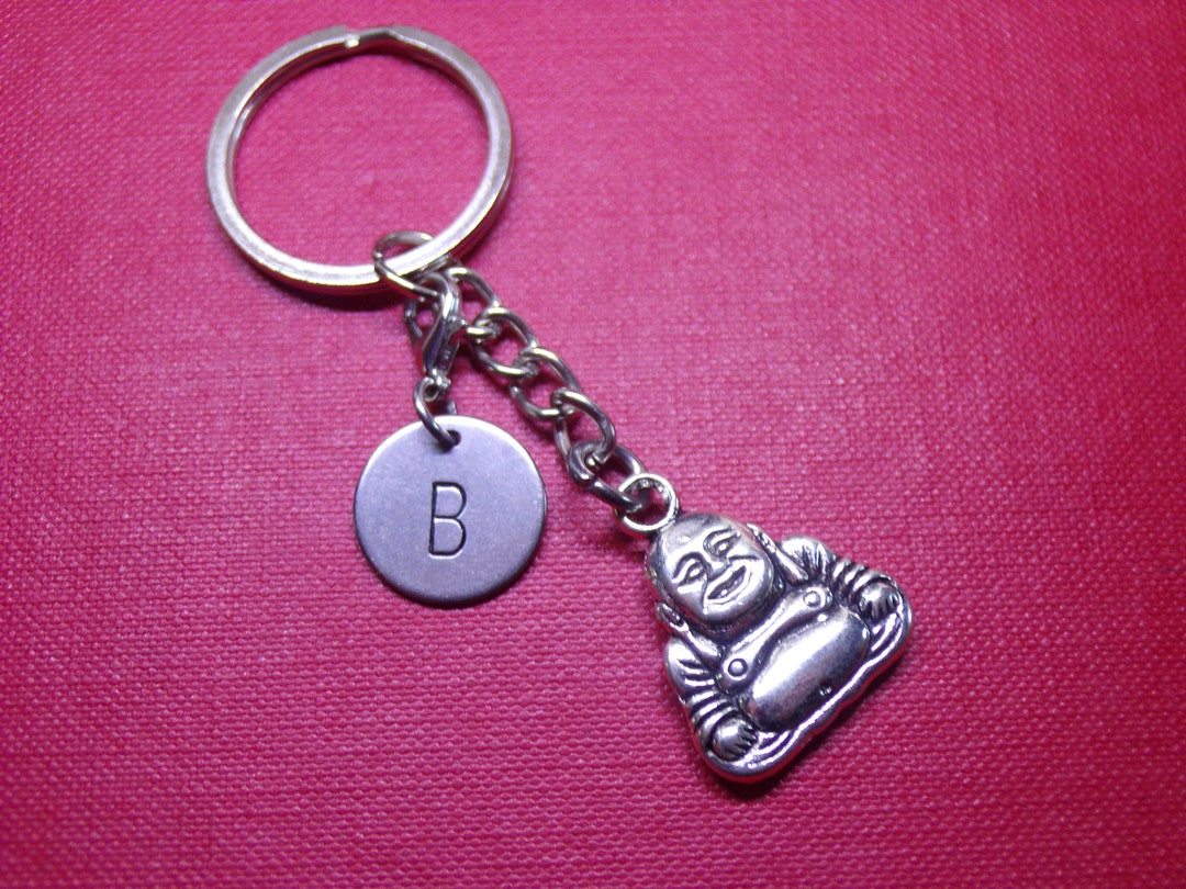 Personalised Buddhism Gift for Buddhists Laughing Buddha Keyring
