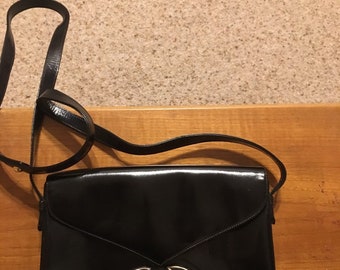 Bruno magli black leather cross body / shoulder bag