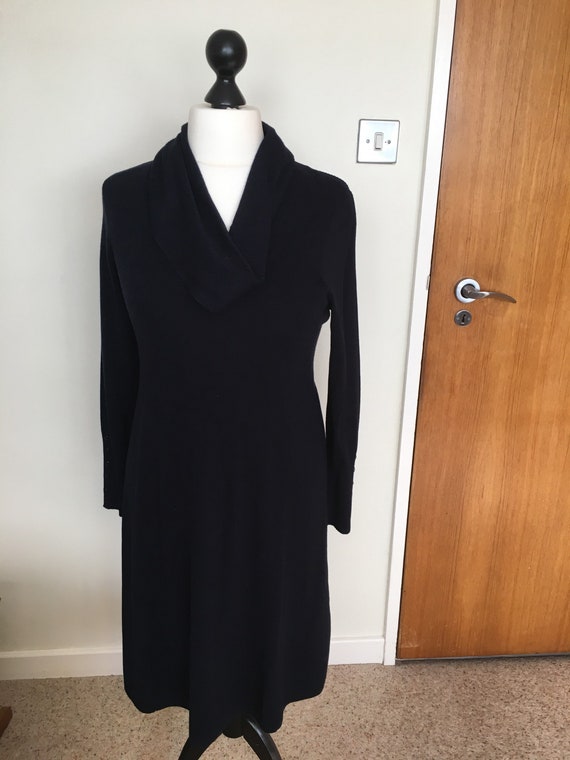 Navy betty barclay knitted dresss