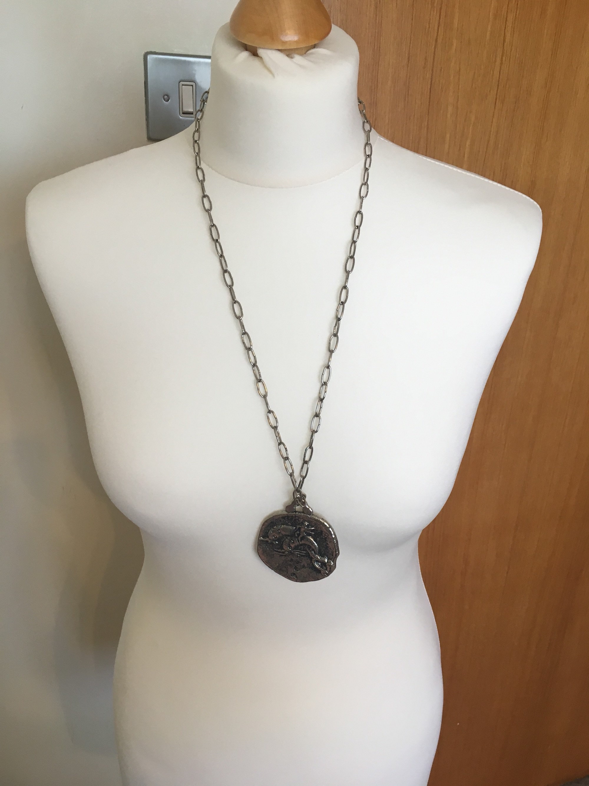 Set of Three Silver Coloured Metal Pendants Etsy Sweden