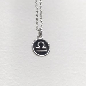 Sterling Silver Libra Pendant Necklace: Handmade Zodiac Jewelry