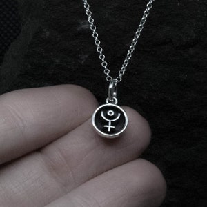Silver PLUTO necklace, Scorpio pendant, Planet pendant, Zodiac necklace, Greek symbols, Planet symbols, Talisman, Silver necklace, Witchy