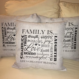 Family Collage Pillow SVG / Custom Home Decor / Love Collage / Family Design / Gift / Digital Cut File / Cricut / Silhouette
