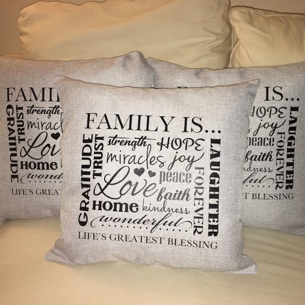 Family Collage Pillow SVG | Custom Home Decor | Love Collage | Family Design | Gift | Digital Cut File  | Cricut | Silhouette