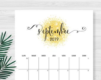 Calendrier 2019 Etsy - 