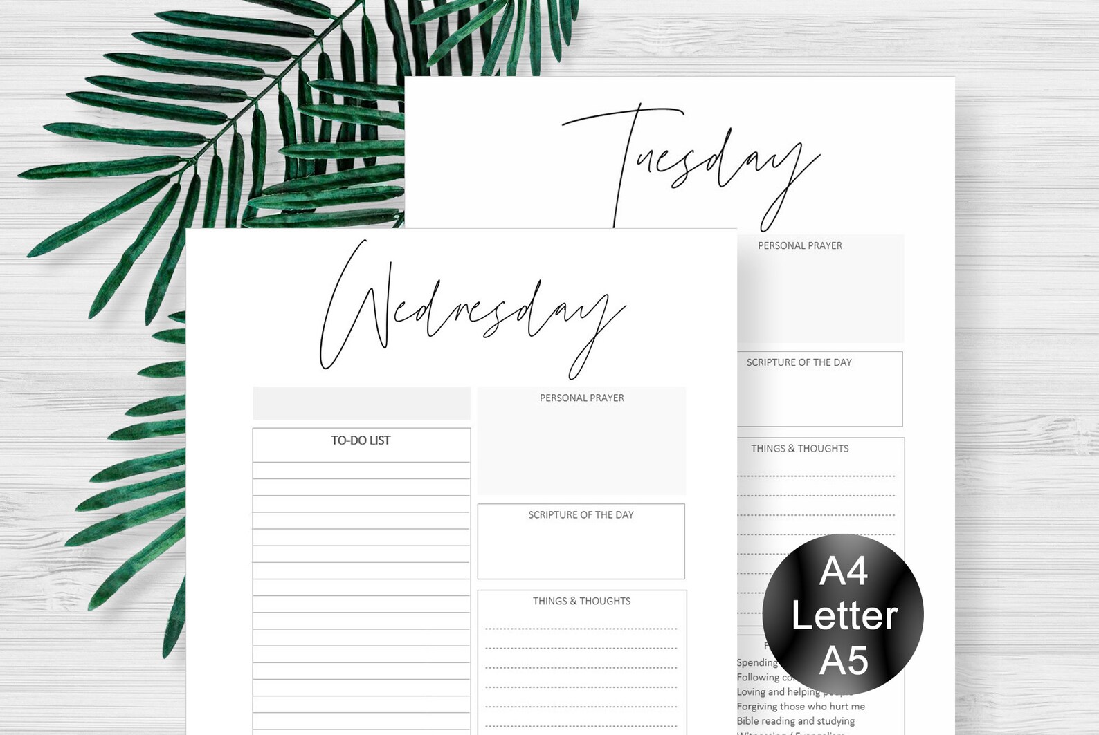 Faith Planner, Printable Christian, Daily Planner, Devotional Planner ...