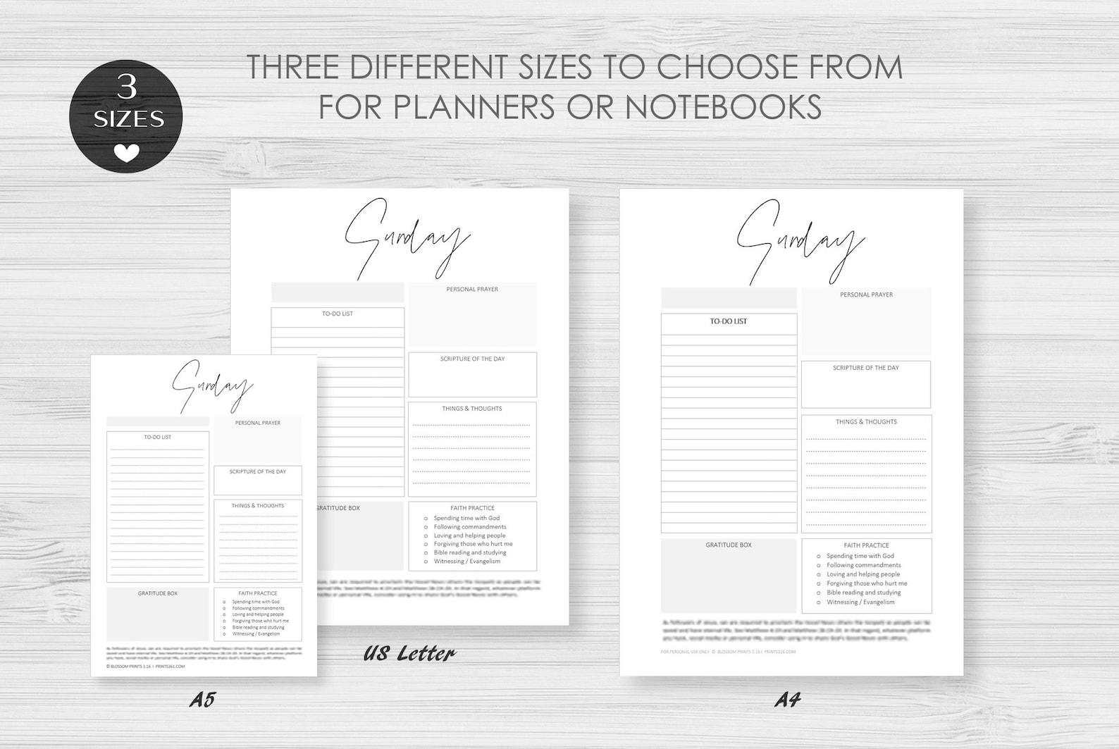 Faith Planner, Printable Christian, Daily Planner, Devotional Planner ...
