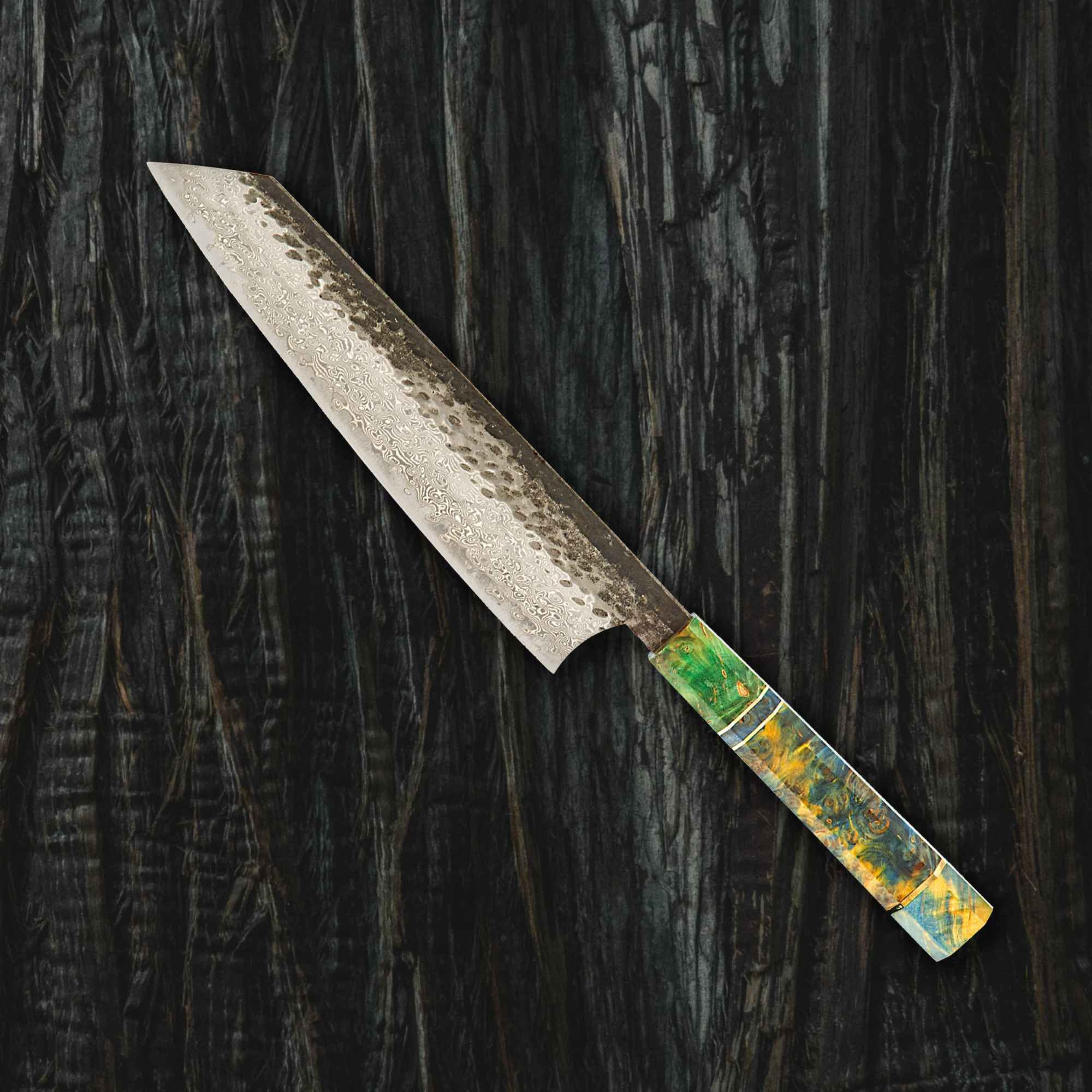 Dan Woo custom Kiritsuke knife 22cm Damascus T10 61HRC Etsy