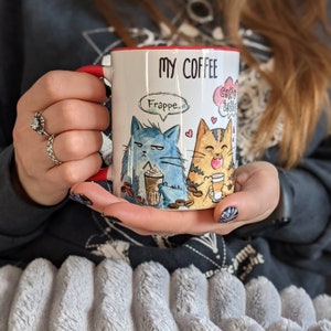 My Coffee Mug Cup Ceramic Funny Fat Cats espresso flat white latte best for morning coffee perfect idea for a gift for all cat lovers
