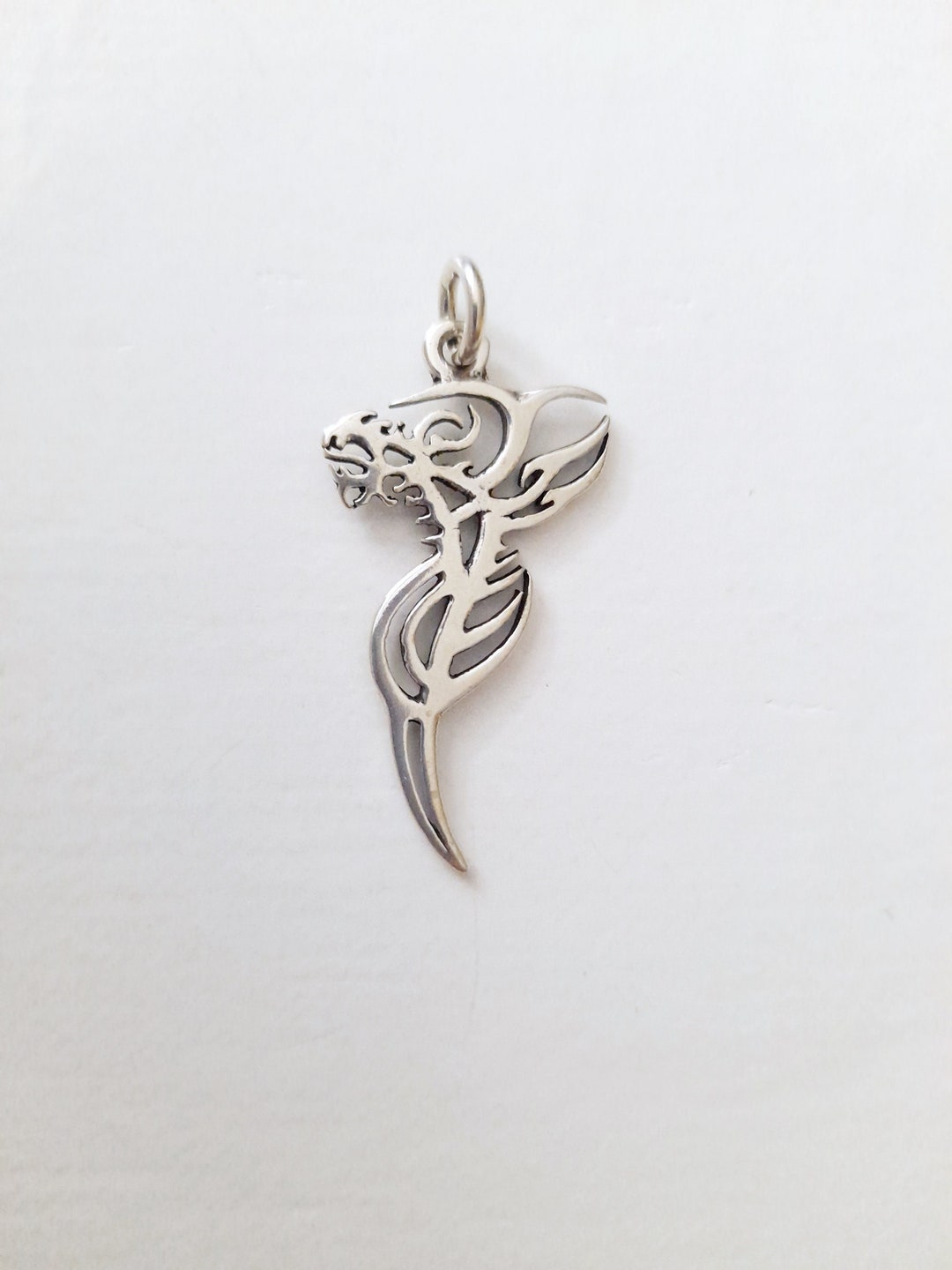 Aretes Hombre Estilo Punk Pendientes Aro Dragón Plata Ley 925 - Joyería Vikinga Negra Unisex Aros Vikingos Plata