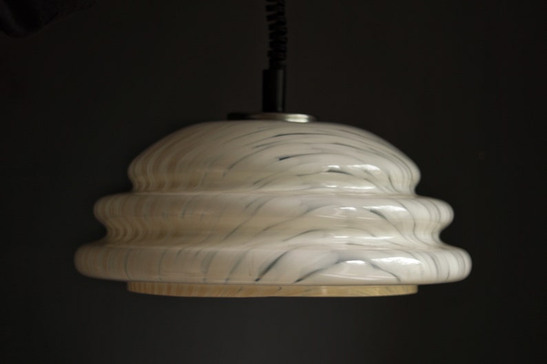 Vintage Guzzini Pendant Furniture / Mid Century Plastic Pendant / Harvey Guzzini Ceiling Lamp / Space Age Light / Vintage Lighting / Murano image 1