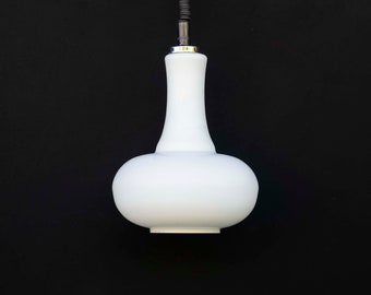 Mid Century Opalin Glass pendant / 70's  lamp / Vintage Space Age ceiling lamp / Vintage  ceiling / White glass /