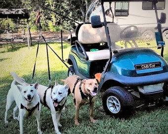 K9Caddy® Safety Dog Leash engineered for Golf Carts