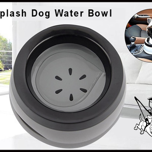 No-Splash Travel Pet Water Bowl with Floating Regulator for Golf Carts, RVs, Cars & Trucks!