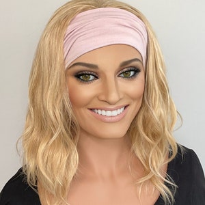 Premium biscuit blonde beach wave headband wig/ headband wig/ sports wig/ ponytail wig/ band fall wig/ gym wig/ swim wig/