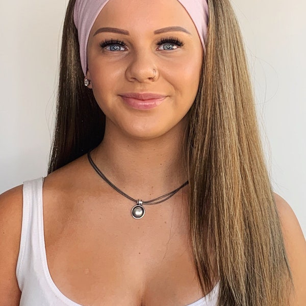 Gym & Swim Headband Wig Long Length praline mix| hair loss wig|alopecia wig gym bandfall wig, sports wig, hair loss wig|updo wig|halo wig