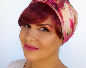 Side Fringe Wig/ Plum Red chemo, hair loss, alopecia