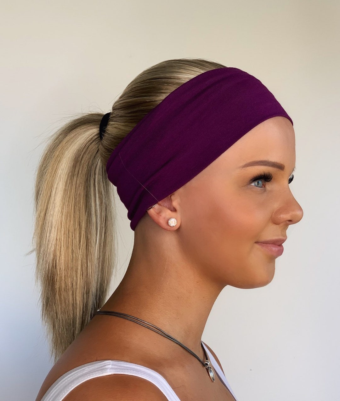 Headband Wig Ponytail Wig , Champagne Blonde Swim Wigs With