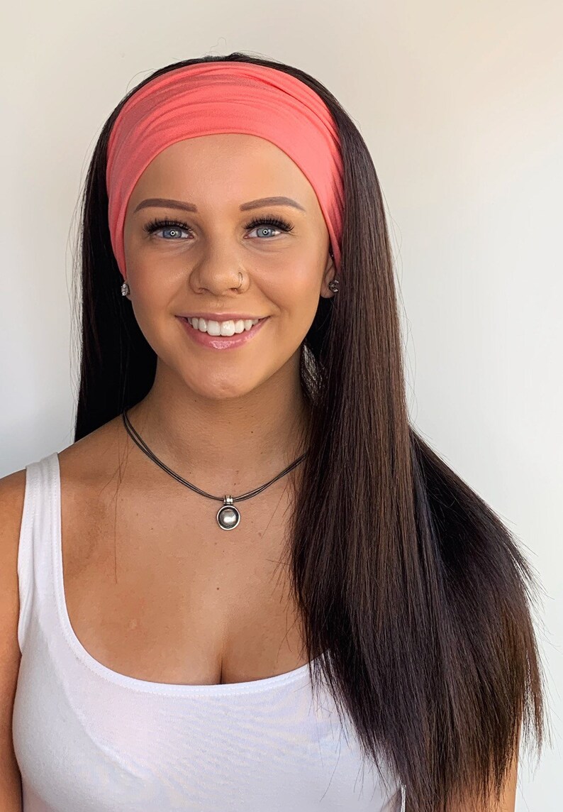 Gym & Swim Headband Wig Long Length Warm Chocolate Hair Loss Etsy