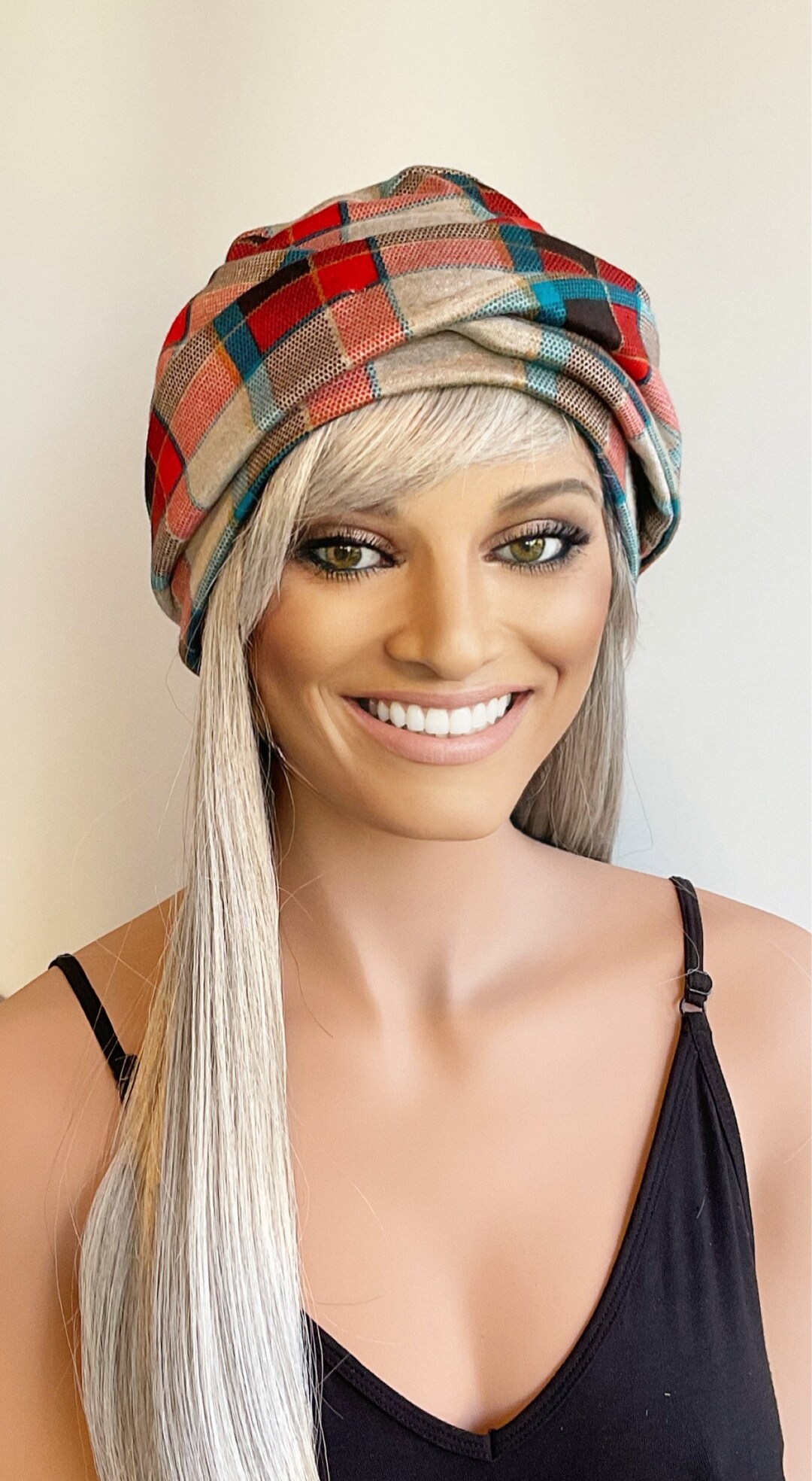 Lace Top Hair Halo With Detachable Bangs Colour Light Ash Blonde