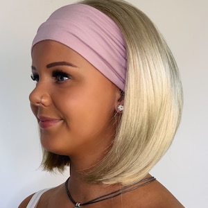 Perruque serre-tête blond cendré, perruque de sport, perruque ruban, perruque de sport, perruque de natation | perruque d'alopécie|perruque chignon|bandeau halo| perruque de sport |