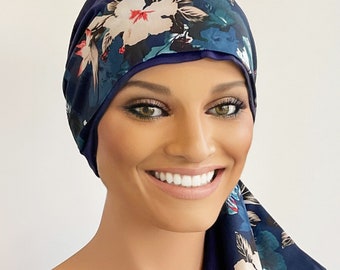 Anna 2 look set Cancer head wear cap, hair loss scarf, chemotherapy patients head covering, chemo head scarf, alopecia caps, hair wrap