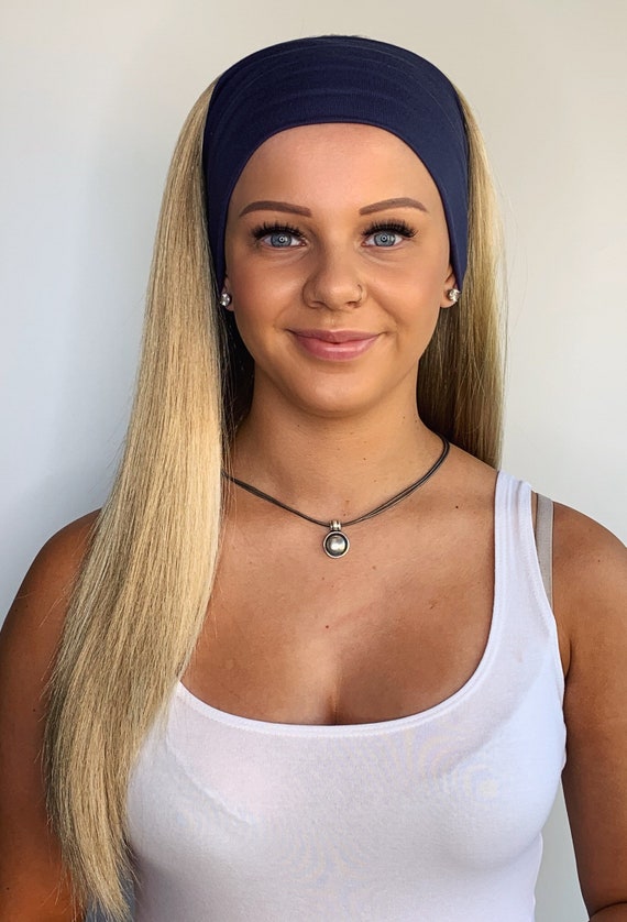 Gym & Swim Headband Wig Long Length Champagne Blonde Hair Etsy