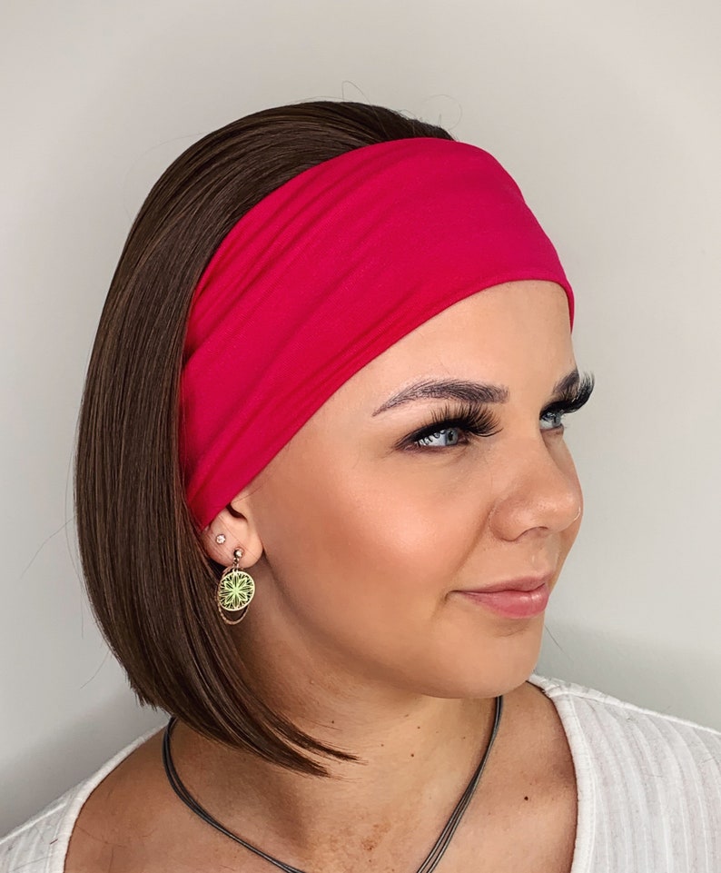 Medium brown headband wig gym wig bandfall wig sports wig Etsy