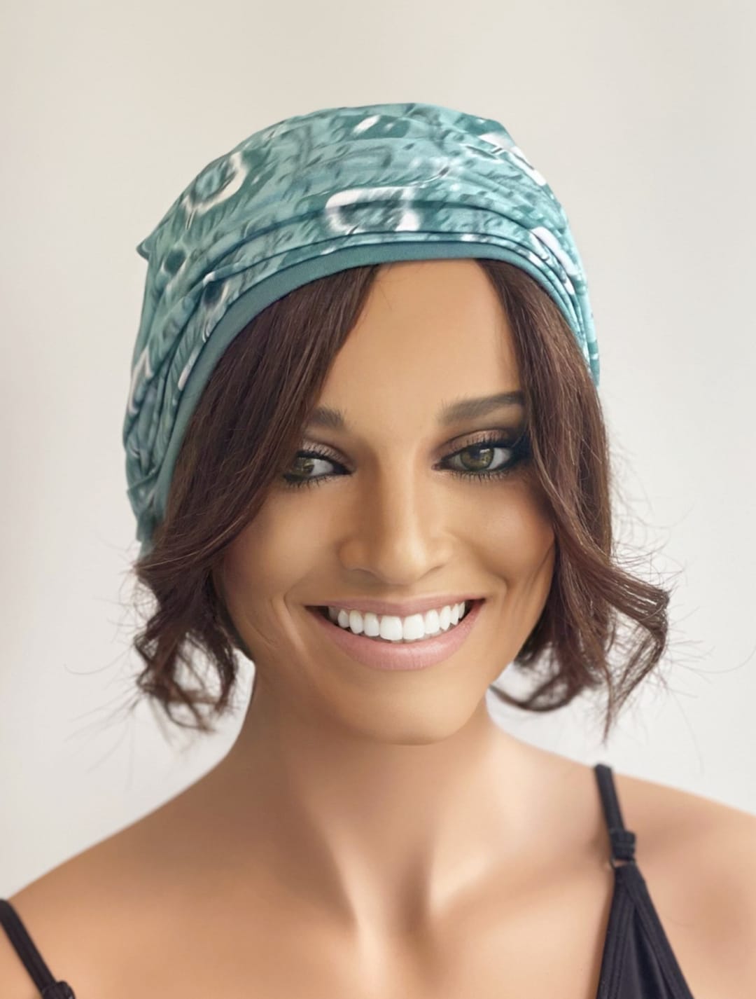 Parrucca con frangia/aureola per bambini in capelli umani castano